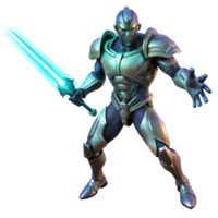 beautiful artistic A Cyborg Warrior with Glowing Circuitry A high resolution png