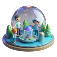 impressive creative A Group of Children Playing with Hologra detailed png