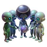 extraordinary classic A Group of Aliens with Diverse and Bizarr authentic png
