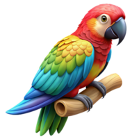 serene modern Portrait of a Colorful Parrot with Vibrant premium png