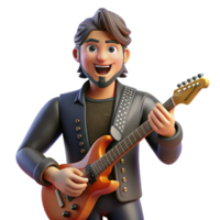 vibrant minimalist Portrait of a Charismatic Rockstar with a G high quality png