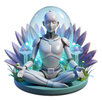 beautiful minimalist A Cyborg with Intricate Mechanical Augme detailed png