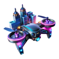 magnificent abstract A Futuristic Racing Drone with Glowing Af detailed png