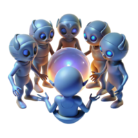 magnificent rustic A Group of Alien Creatures Gathers Around high quality png
