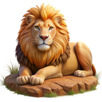 serene abstract A Regal Lion Resting in the Savanna Golde genuine png