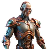 vibrant artistic A Steampunk Cyborg Half Human Half Mac high resolution png