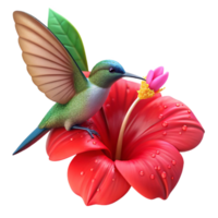 extraordinary vintage A Tiny Hummingbird Hovering over a Bright detailed png