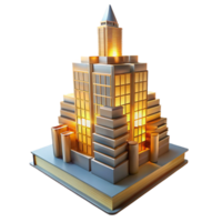 magnificent artistic A Towering Skyscraper Made Entirely of Bo high quality png