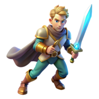 impressive abstract A Courageous Hero Wielding a Legendary Swo high resolution png