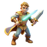 magnificent rustic A Courageous Hero Wielding a Legendary Swo high resolution png