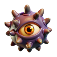 extraordinary vintage A Menacing Beholder Casting Eye Rays In professional png