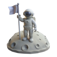 magnificent artistic A Lone Astronaut Planting a Flag on a Des high quality png