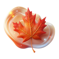elegant classic A Single Red Maple Leaf Falling A genuine png