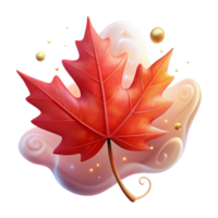 elegant contemporary A Single Red Maple Leaf Falling A exclusive png