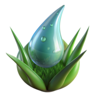 dramatic rustic A Close Up of a Dewdrop on a Blade Of detailed png