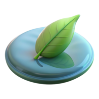 dramatic contemporary A Single Leaf Floating on the Surface of A high resolution png