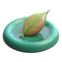 extraordinary contemporary A Single Leaf Floating on the Surface of A genuine png