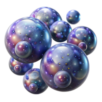 serene artistic A Field of Floating Translucent Orbs Fi detailed png