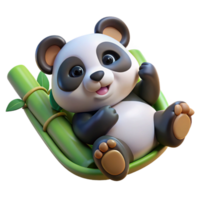 wonderful artistic A Playful Panda Cub Rolling in a Patch of B 4K png