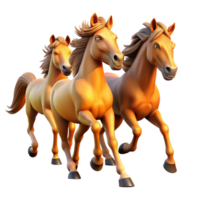 elegant abstract A Group of Wild Horses Running Through a F original png