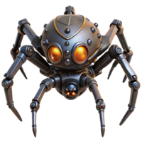 impressive rustic A Steampunk Robotic Spider with Glowing Ey authentic png