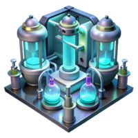 wonderful modern A Futuristic Laboratory Filled with Glowi 4K png