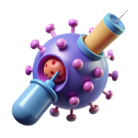 beautiful minimalist A Nanobot Injecting Medicine Into a Cell exclusive png