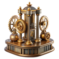 serene modern An Intricate Clockwork Tower with Gears An exclusive png