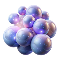beautiful abstract Floating Translucent Spheres in a Field high resolution png