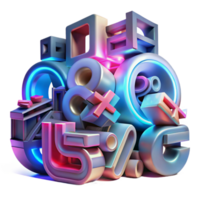 wonderful modern A Chaotic Jumble of Letters and Numbers 4K png
