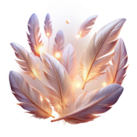 extraordinary creative A Field of Floating Feathers Illuminated premium png