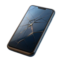extraordinary rustic A Cracked Smartphone Screen Displaying A high resolution png