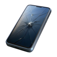 vibrant traditional A Cracked Smartphone Screen Displaying A high resolution png