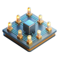 serene abstract A Circuit Board with Glowing Pathways Int high resolution png