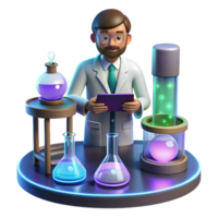 elegant abstract A Scientist Working in a Laboratory Sur professional png