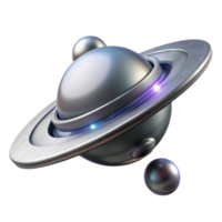 beautiful abstract A Sleek Silver Spaceship Orbiting a Ring exclusive png