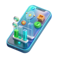 serene vintage A Transparent Smartphone Displaying a Hol professional png