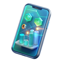 impressive abstract A Transparent Smartphone Displaying a Hol original png