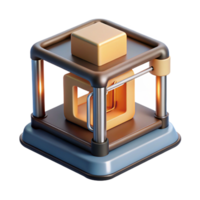 elegant artistic A D Printer Creating a Complex Object L exclusive png