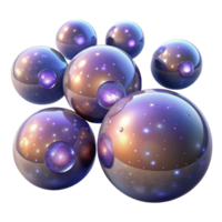 dramatic abstract A Field of Floating Translucent Orbs Wi detailed png