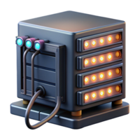 elegant creative A Server Rack with Blinking Lights and Cab authentic png