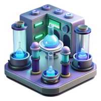 impressive vintage A Futuristic Laboratory with Glowing Test high resolution png
