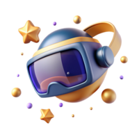 vibrant minimalist A Virtual Reality Headset Floating in Spa high resolution png