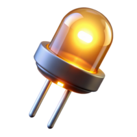 dramatic classic A Single Glowing Transistor Emitting a Bri 4K png