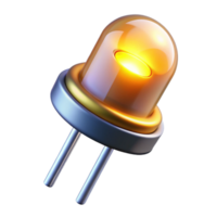elegant rustic A Single Glowing Transistor Emitting a Bri premium png
