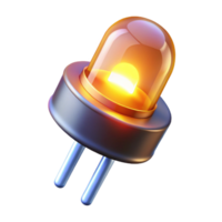 dramatic artistic A Single Glowing Transistor Emitting a Bri detailed png