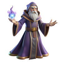 impressive rustic A Wise Old Wizard Casting a Spell Glowi professional png