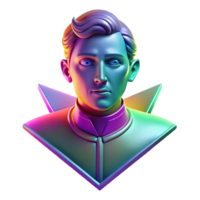 vibrant abstract Portrait of an Abstract Figure Composed Of exclusive png