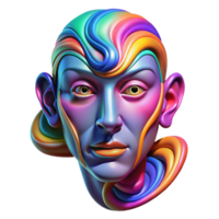 extraordinary artistic Portrait of an Abstract Face with Swirli original png