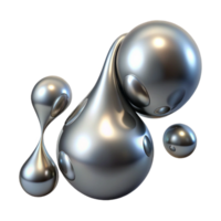 extraordinary minimalist Mercury Droplets Merging and Separating authentic png